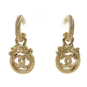 Chanel Cc Logo Earrings Metal Gold-Tone #250072C10B